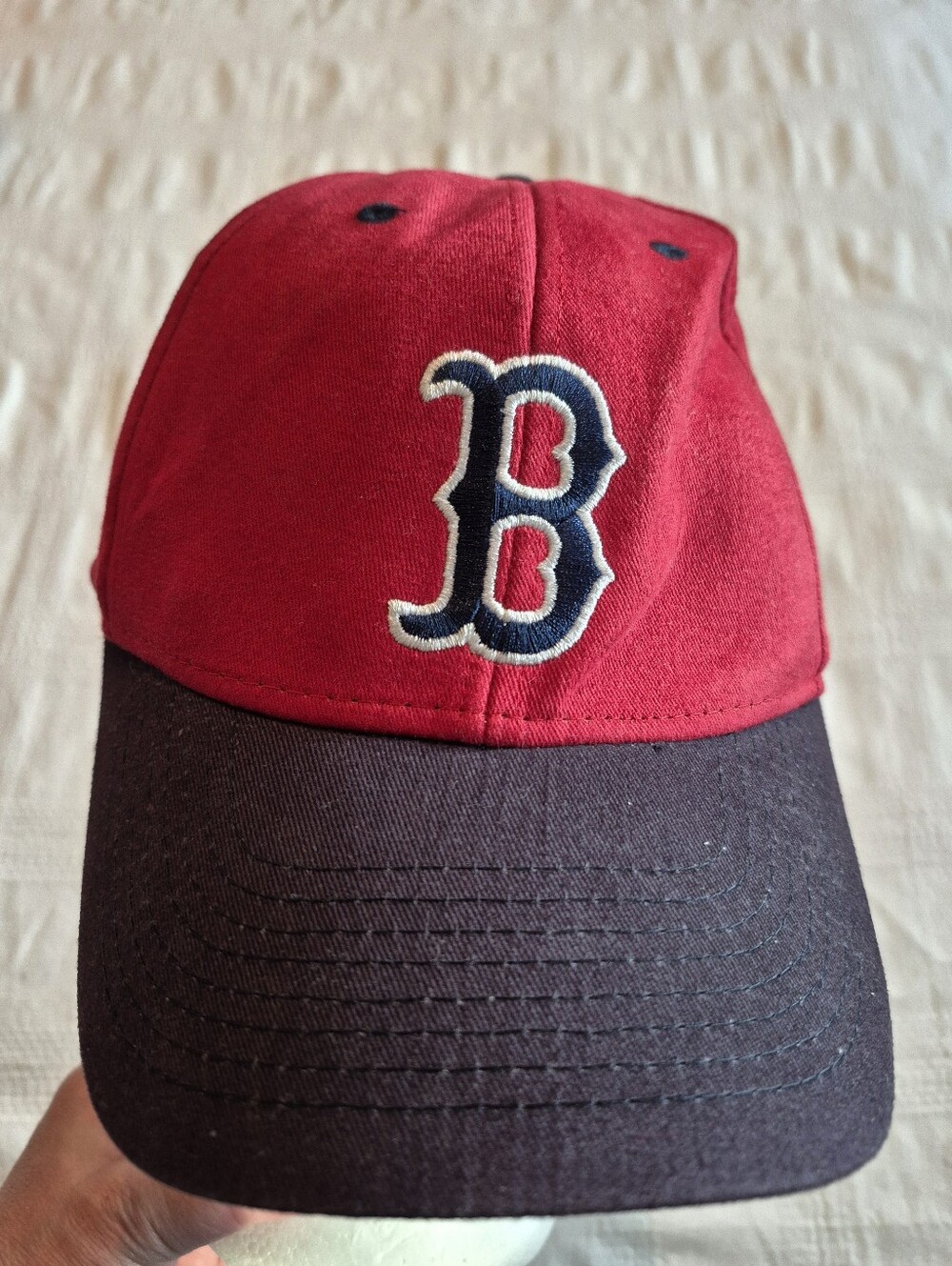 47 Brand Boston Red Sox snap back red and navy ball cap VGUC one size